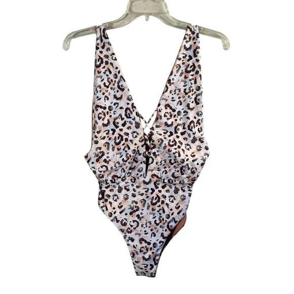 AQUA BENDITA Becca Pavana Leopard Print One Piece Swim Suit - Picture 3 of 10